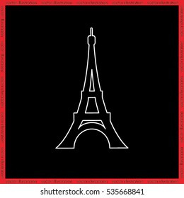 eiffel tower icon vector illustration EPS 10