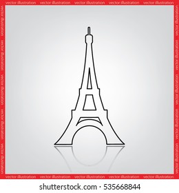 eiffel tower icon vector illustration EPS 10