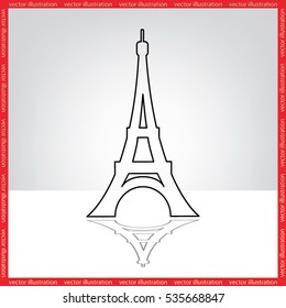 eiffel tower icon vector illustration EPS 10