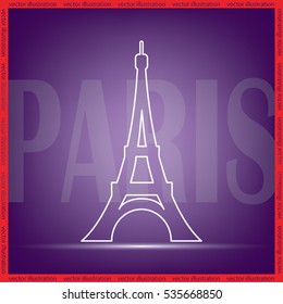 eiffel tower icon vector illustration.