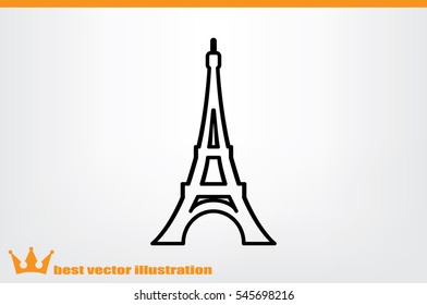eiffel tower icon vector illustration.
