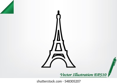 eiffel tower icon vector illustration 