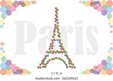 eiffel tower icon vector illustration EPS 10