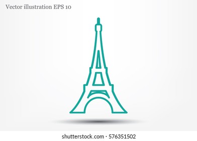 eiffel tower icon vector illustration 