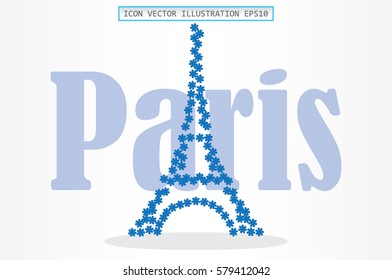 eiffel tower icon vector illustration.