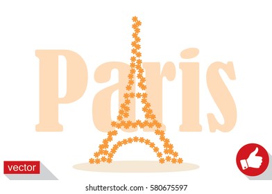 eiffel tower icon vector illustration EPS 10