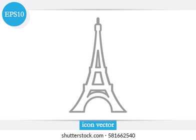 eiffel tower icon vector illustration 