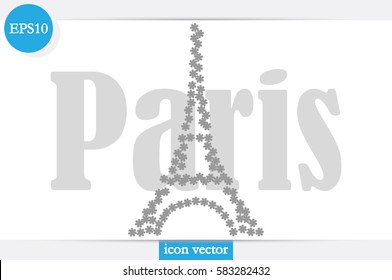 eiffel tower icon vector illustration.