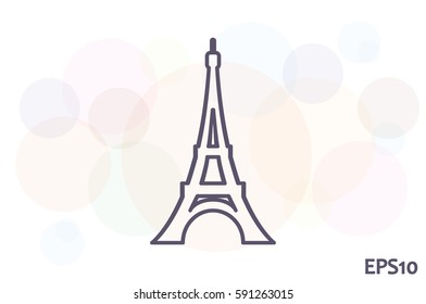 eiffel tower icon vector illustration.