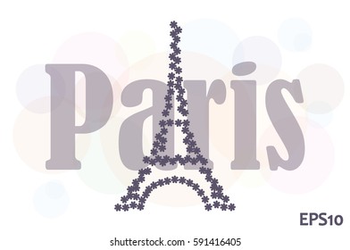 eiffel tower icon vector illustration EPS 10