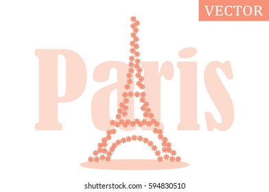 eiffel tower icon vector illustration.