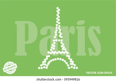 eiffel tower icon vector illustration EPS 10