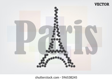 eiffel tower icon vector illustration EPS 10