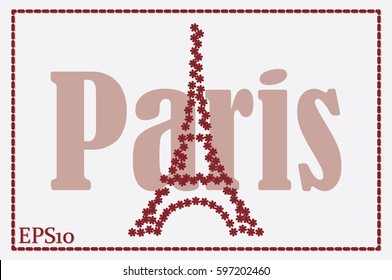 eiffel tower icon vector illustration EPS 10