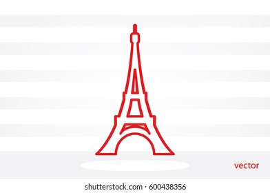 eiffel tower icon vector illustration.