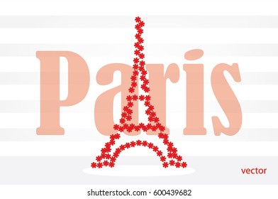 eiffel tower icon vector illustration EPS 10