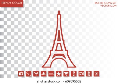 eiffel tower icon vector illustration.