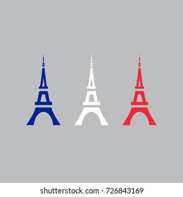 Eiffel tower icon. Vector illustration.