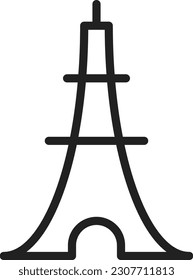 Eiffel Tower icon vector image. Suitable for mobile application web application and print media.