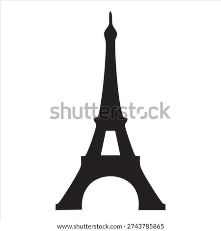  Eiffel tower icon. Vector image