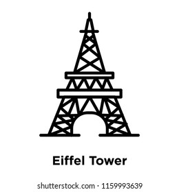 Eiffel Tower icon vector isolated on white background, Eiffel Tower transparent sign , line or linear sign, element design in outline style