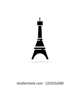 eiffel tower icon vector on white background, illustration