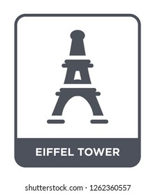 eiffel tower icon vector on white background, eiffel tower trendy filled icons from Travel collection, eiffel tower simple element illustration