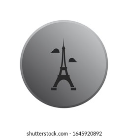 eiffel tower Icon vector sign isolated for graphic and web design. eiffel tower symbol template color editable on white background.