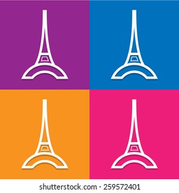 eiffel tower icons set great for any use. Vector EPS10.
