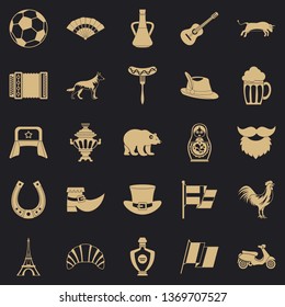 Eiffel tower icons set. Simple set of 25 eiffel tower vector icons for web for any design