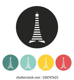 Eiffel Tower icon.vector illustration.