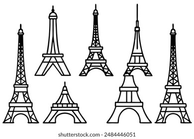 Eiffel Tower illustration enhancing detailed scenes of Paris in artistic form