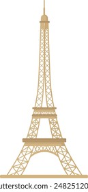 eiffel tower illustration isolated on white