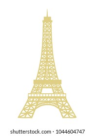 Eiffel Tower  Illustration Isolated Vector Icon
