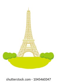 Eiffel Tower  Illustration Isolated Vector Icon