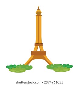 eiffel tower illustration vector isolated