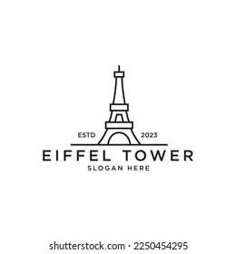 eiffel tower inspiration illustration logo design