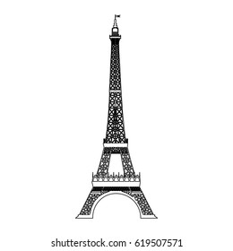 eiffel tower isolated icon