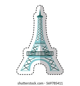 eiffel tower isolated icon vector illustration design