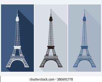 Eiffel Tower. Isolated object. Paris. Vector illustration.