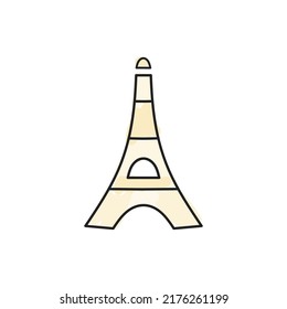 torre de eiffel aislada en blanco