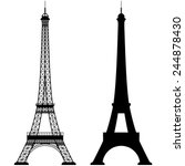 Eiffel tower isolated vector illustration, it is easy to edit and change.