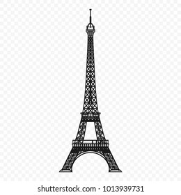 Eiffel tower isolated vector illustration