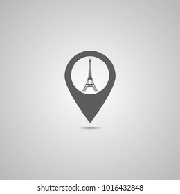 Eiffel tower isolated vector illustration, it is easy to edit and change.