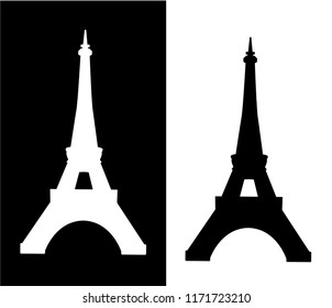 Eiffel tower isolated vector illustration