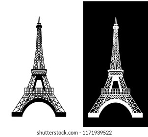 Eiffel tower isolated vector illustration