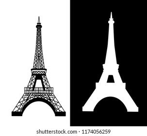 Eiffel tower isolated vector illustration