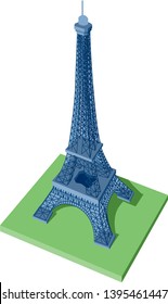Eiffel tower isolated vector illustration, it is easy to edit and change. - Vector
