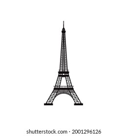 Eiffel tower isolated vector illustration