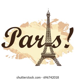Eiffel tower isolated vector illustration, it is easy to edit and change.
